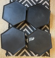 Simmons SDS-5 – Lot de 4 Pads Hexagonaux Blancs 1983 – Piezo