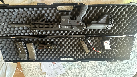 Réplique airsoft G36 HK – état quasi neuf + mallette et accessoires