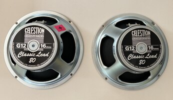 Paire de HPs Celestion Classic Lead 80, 16 ohms.  - 160 €