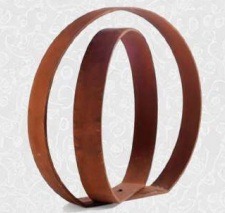Double cercle Acier Corten