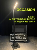 Vends d'occasion Lot de 4x BRITEQ BT-AKKUPOLE + 1x Flight-Case pour 4 (non disso